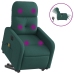 Sillón masaje eléctrico reclinable elevable tela verde oscuro