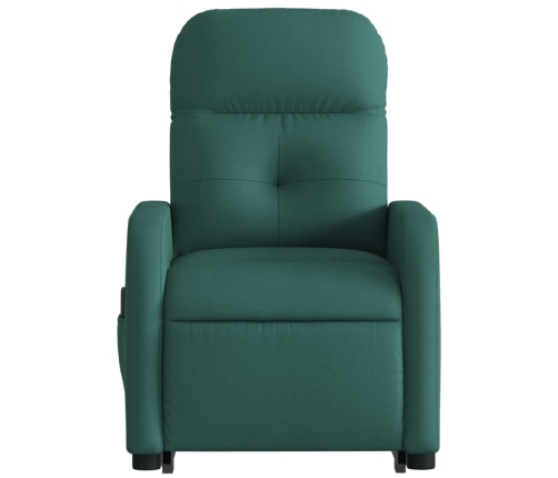 Sillón masaje eléctrico reclinable elevable tela verde oscuro