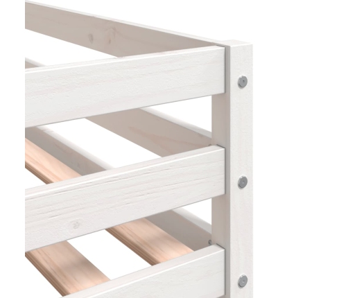Cama alta para niños con cortinas madera pino rosa 80x200 cm