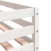 Cama alta para niños con cortinas madera pino rosa 80x200 cm