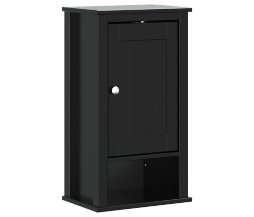 Juego de muebles de baño BERG 4 pzas madera maciza pino negro