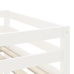 Cama alta de niños escalera madera maciza pino blanco 80x200 cm