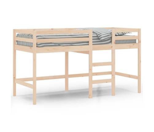 Cama alta de niños con escalera madera maciza pino 90x190 cm
