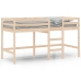 Cama alta de niños con escalera madera maciza pino 90x190 cm