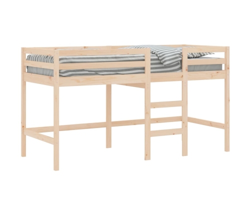 Cama alta de niños con escalera madera maciza pino 90x190 cm