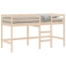 Cama alta de niños con escalera madera maciza pino 90x190 cm