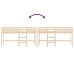 Cama alta de niños con escalera madera maciza pino 90x190 cm