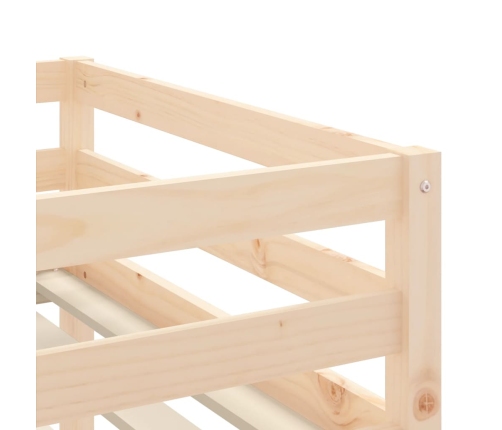 Cama alta de niños con escalera madera maciza pino 90x190 cm