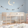 Cama alta de niños escalera madera maciza pino 80x200 cm