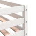 Cama alta de niños escalera madera maciza pino blanco 80x200 cm