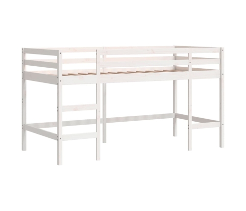 Cama alta de niños con escalera madera maciza pino 90x190 cm