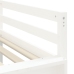 Cama alta de niños con escalera madera maciza blanca 80x200 cm