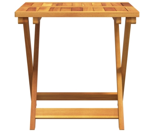 Mesa de jardín plegable madera maciza de acacia 50x50x50 cm