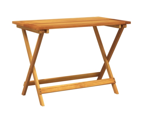 Mesa de jardín plegable madera maciza de acacia 90x52,5x65 cm