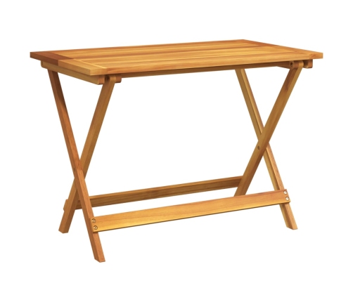 Mesa de jardín plegable madera maciza de acacia 90x52,5x65 cm