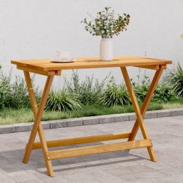 Mesa de jardín plegable madera maciza de acacia 90x52,5x65 cm