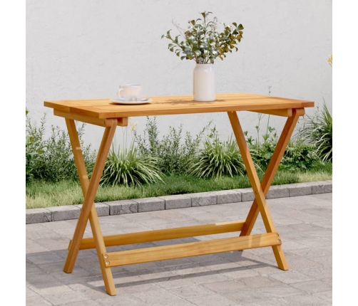 Mesa de jardín plegable madera maciza de acacia 90x52,5x65 cm