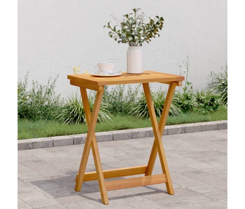 Mesa de jardín plegable madera maciza de acacia 50x36x60 cm