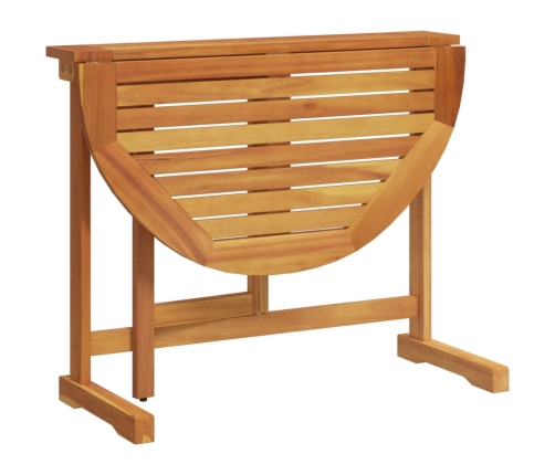 Mesa de balcón plegable madera maciza de acacia 90x60x72 cm