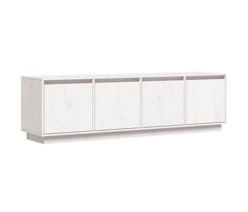 vidaXL Mueble de TV madera maciza de pino blanco 156x37x45 cm