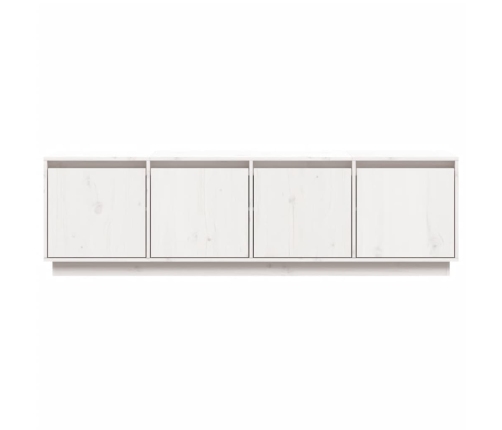 vidaXL Mueble de TV madera maciza de pino blanco 156x37x45 cm