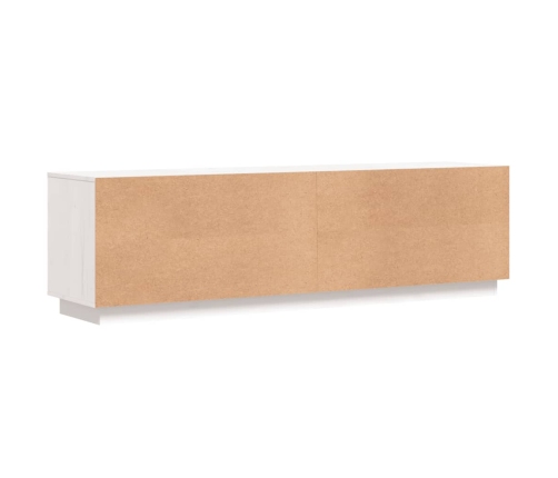 vidaXL Mueble de TV madera maciza de pino blanco 156x37x45 cm