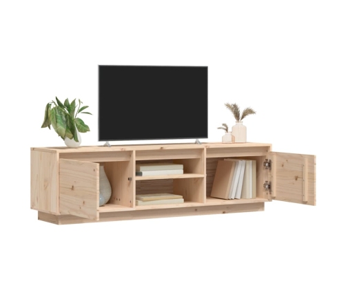 vidaXL Mueble de TV de madera maciza de pino 140x35x40 cm