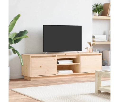 vidaXL Mueble de TV de madera maciza de pino 140x35x40 cm