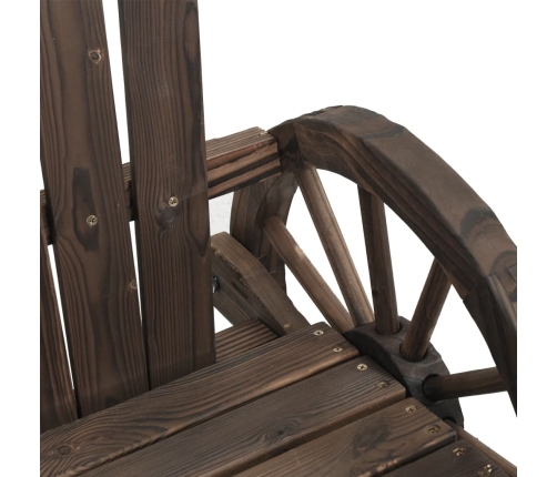 Juego de muebles de jardín 4 piezas madera maciza de abeto