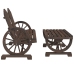 Juego de muebles de jardín 4 piezas madera maciza de abeto