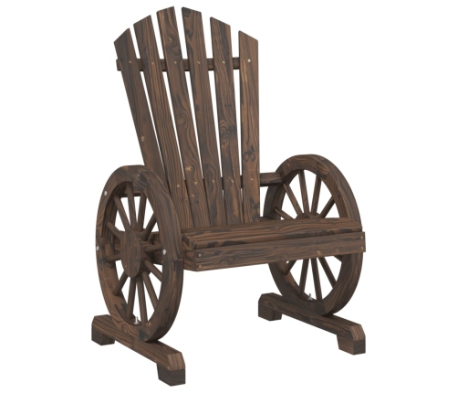 Juego de muebles de jardín 4 piezas madera maciza de abeto