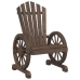 Juego de muebles de jardín 4 piezas madera maciza de abeto