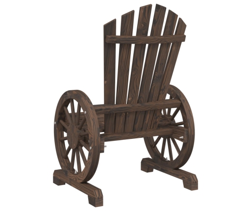 Juego de muebles de jardín 4 piezas madera maciza de abeto