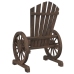 Juego de muebles de jardín 4 piezas madera maciza de abeto