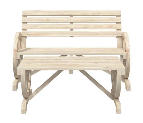 Juego de muebles de jardín 4 piezas madera maciza de abeto