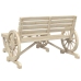 Juego de muebles de jardín 4 piezas madera maciza de abeto