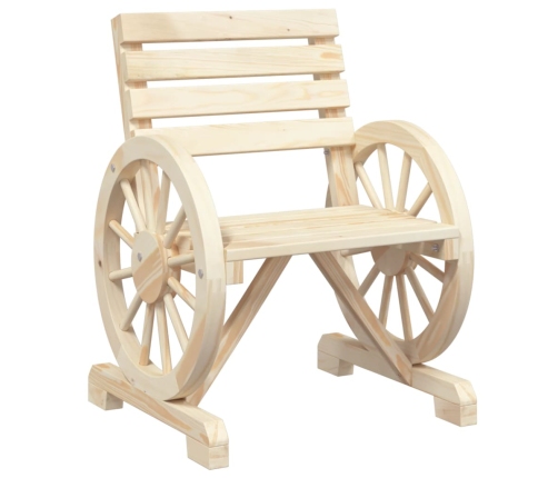 Juego de muebles de jardín 4 piezas madera maciza de abeto