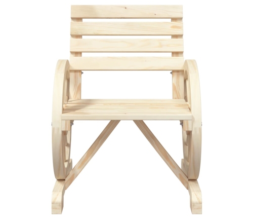 Juego de muebles de jardín 4 piezas madera maciza de abeto
