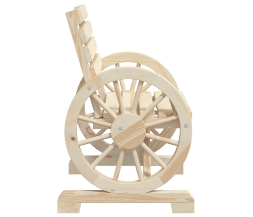 Juego de muebles de jardín 4 piezas madera maciza de abeto