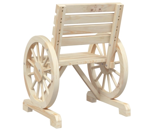 Juego de muebles de jardín 4 piezas madera maciza de abeto