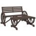 Juego de muebles de jardín 4 piezas madera maciza de abeto