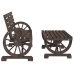 Juego de muebles de jardín 4 piezas madera maciza de abeto