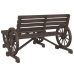 Juego de muebles de jardín 4 piezas madera maciza de abeto