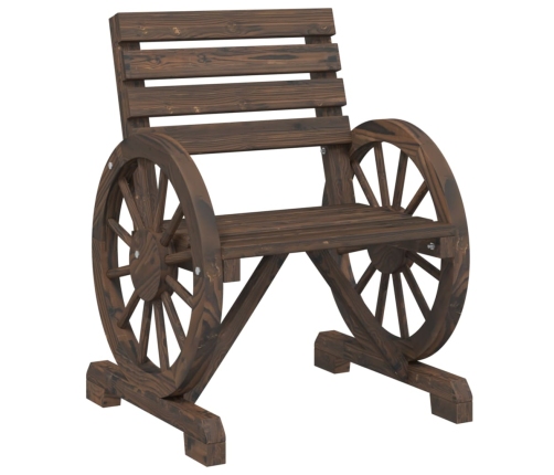 Juego de muebles de jardín 4 piezas madera maciza de abeto