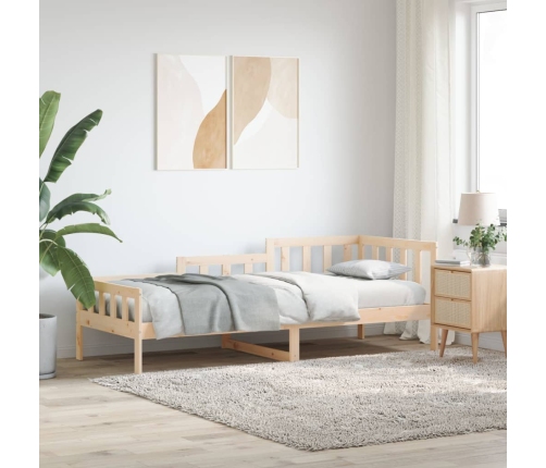 Sofá cama de madera maciza de pino 80x200 cm