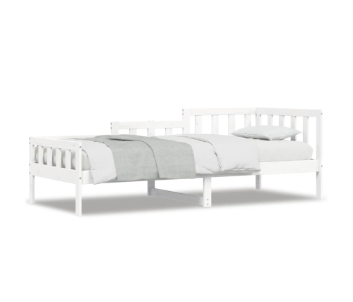 Sofá cama sin colchón madera maciza de pino blanco 80x200 cm