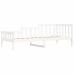 Sofá cama sin colchón madera maciza de pino blanco 80x200 cm