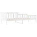 Sofá cama sin colchón madera maciza de pino blanco 80x200 cm