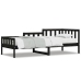 Sofá cama sin colchón madera maciza de pino negro 90x190 cm