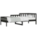 Sofá cama sin colchón madera maciza de pino negro 90x190 cm